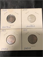 Austria and India coins