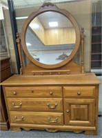 Oak Dresser with Mirror