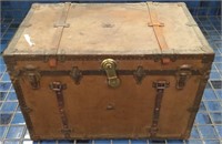 Vintage or Antique Flat Top Travel Trunk