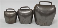 3 Vintage Firmann Swiss Made Stamped Cow Bells