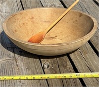 15" Wood Bowl & Spoon