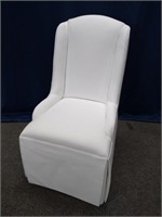 New Stylish White Fabric Accent Chair