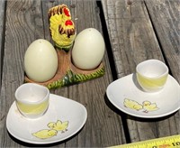 2 Italian Egg Cups, S& P Shakers