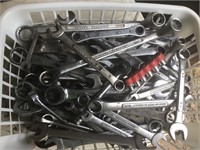 Tote various wrenches. Many craftsman
