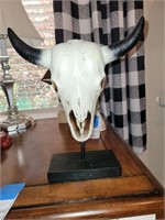 Faux Skull on Stand. 13" tall