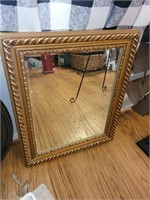 Gold framed Mirror. 20" x 24"
