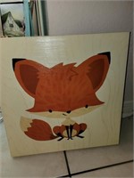 Canvas print. Fox. 14" x 14"
