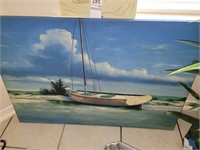 Stretched canvas print. Sailboat. 36" x 24"