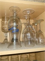 Assorted barware glasses