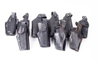 Firearm 10 Assorted Black Leather Duty Holsters