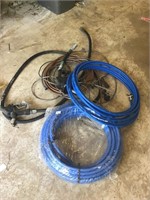 Water hose, cable, nozzle and all