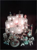 LIGHTED PUEBLO WITH LOTS OF ACCESSORIES