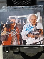 MICHAEL J FOX & CHRISTOPHER LLOYD AUTOGRAPHS