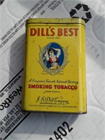 DILLS BEST POCKET TOBACCO TIN