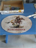 17" LONG METAL WINCHESTER OVAL SIGN