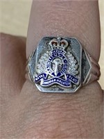 Ring Size 8 Sterling Silver Royal Canadian