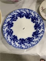 2 Flow Blue Lunch Plates 9 inch, Ridgways,