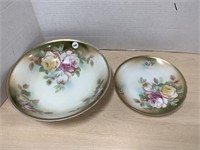 Floral Germany Bowl 10 inch and matching plate