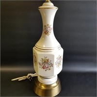 Nice 35" (with Shade) Tall Floral Lamp