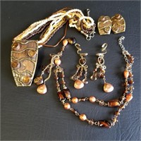 Beaded Copper Costume Jewelry