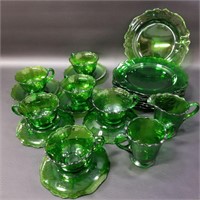 Anchor Hocking Emerald 22 PC. Dessert Set