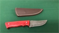 Custom Damascus Knife w/ Sheath