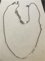 14KT WHITE GOLD 18 INCH LINK CHAIN 1.80 GRS