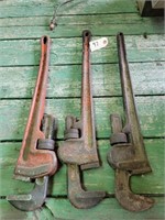 Lot (3) 24" Pipe Wrenches