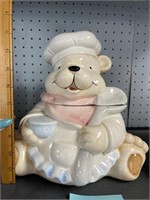 CHEF BEAR COOKIE JAR