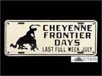 Vintage Cheyenne Frontier Days License Plate