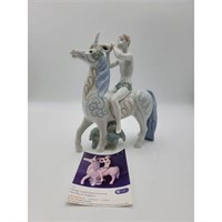 Lladro Faun & Unicorn Sculpture Retired