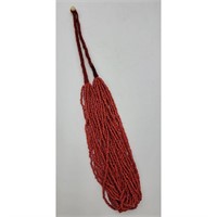 A Vintage Multi String Coral Necklace