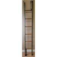 English Regency Style Folding Library Pole Ladder