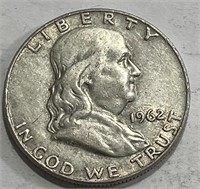 1962 d Franklin Half Dollar
