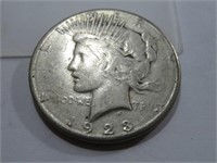 1923 S Better Date Peace Silver Dollar