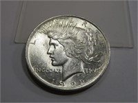 1922 Peace Silver Dollar AU Grade