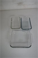 Glass baking dishes