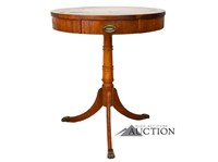 Mahogany Duncan Phyfe Round Side Table w/ Drawer