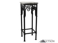 Marble Top Fern Stand Plant Stand w/ Metal Base