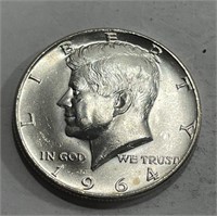 1964 D BU Grade Kennedy Half Dollar