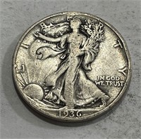 1936 d Walking Liberty half Dollar