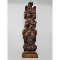A Large Carved Wooden Cherub Corbel 19th Century
