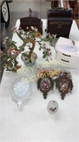 Treasure chests, jewel box, glass bonsai tree,