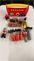 Mickey Mouse tool box with tools
