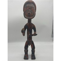 Lg Hand-Carved African Sculpture