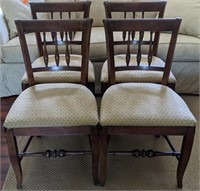 Wooden Chair w/ Upholstered seat. Bidding on one