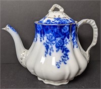 Burgess & Leigh Flow Blue Teapot 7.5"
