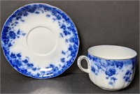 Burgess & Leigh Vermont Flow Blue Teacup & Saucer
