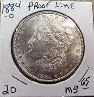 1884O Proof Like  Morgan Dollar   MS65