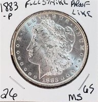 1883P Full Strike Proof Like  Morgan Dollar   MS65